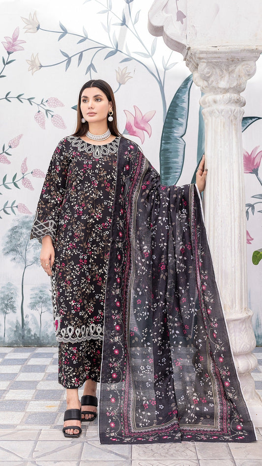 Premium Black 3-Piece Ready-to-Wear | Khaddar | Elegance in Every Thread