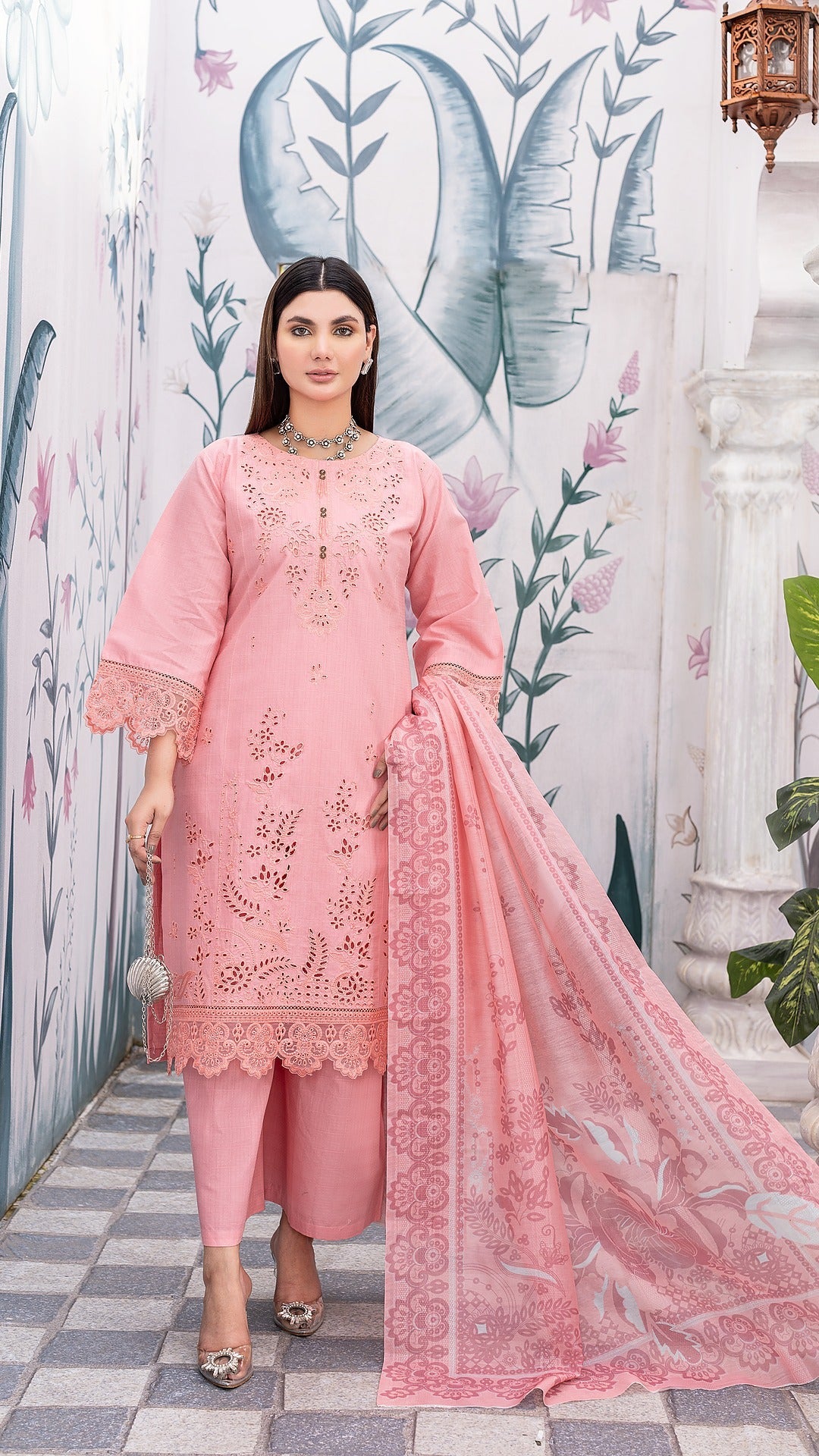 Pink 2 | CAMBRIC COTTON | RTW | SHIRT, TROUSER & DUPATTA